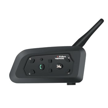 Vnetphone V6 BT Interphone 1200m мотоциклет Bluetooth каска слушалки Intercom Intercomunicador Moto Interfones за 6 ездачи