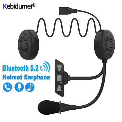 Motociklo Bluetooth 5.2 Šalmo ausinės belaidės laisvų rankų įrangos stereo muzikos grotuvas garsiakalbis Moto triukšmo mažinimas vandeniui atsparios ausinės