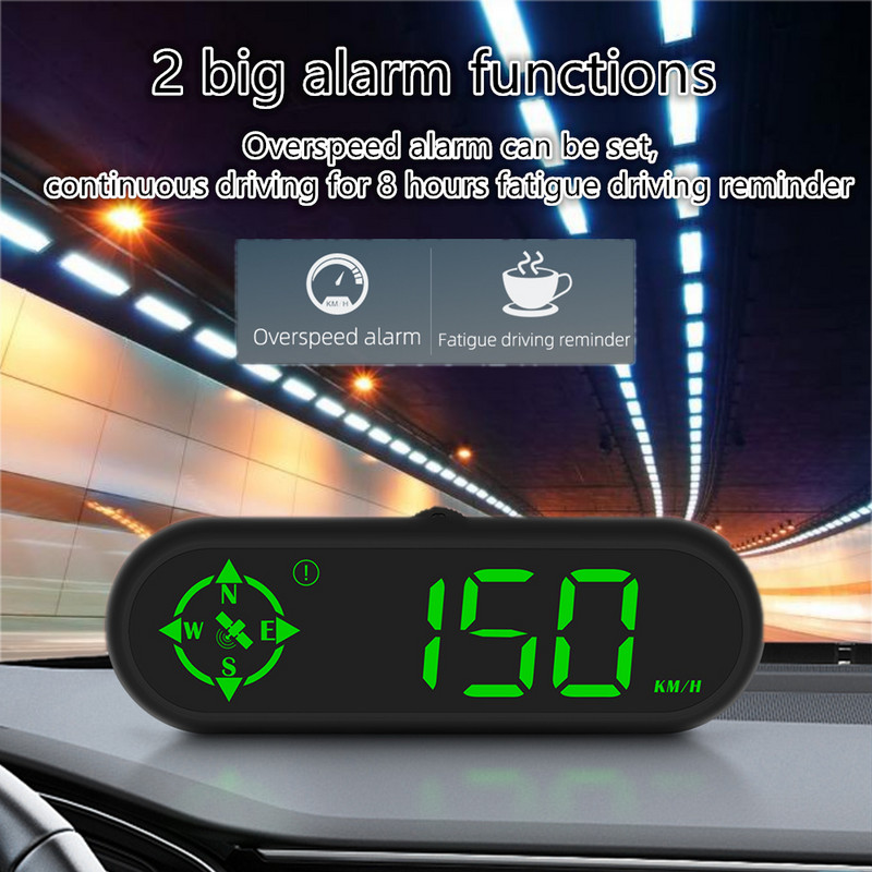ZQKJ G9 HUD Sistem GPS pentru toate mașinile Head Up Display Vitezometru digital Accesorii electronice auto Alarma de viteză Aspect oval