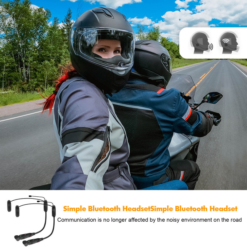 V2 Bluetooth 5.0 motoros sisak Intercom 2 első és hátsó ülések 35M beszélő univerzális párosítás vízálló fülhallgató