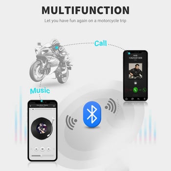 BT22 Bluetooth 5.0 слушалки за каска Мотоциклетни слушалки Handsfree Moto Motor Bike Motorbike Wireless Intercom Earphone