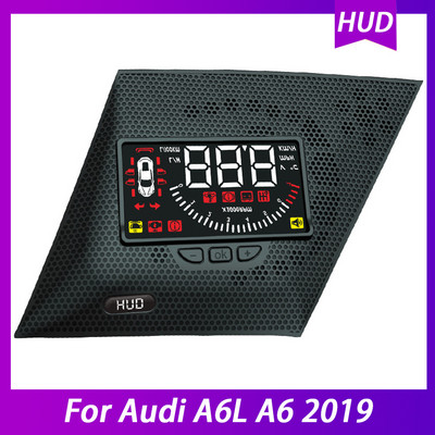 HUD Auto Automašīnas Head Up Displejs Vējstikla ekrāna Projektora Drošības Trauksmes Pārsnieguma Apgr./min sprieguma brīdinājums Audi A6L A6 2019