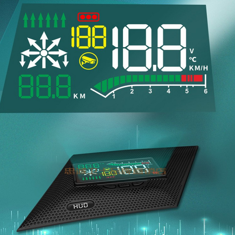 HUD Auto Car Head Up Display Parbriz Ecran Proiector Alarmă de securitate Avertizare de supraviteză RPM Tensiune pentru Audi A6L A6 2019