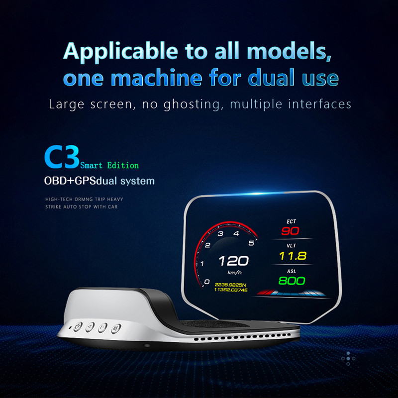 C3 HUD Auto Proiector Hud Navigație GPS obd2 Vitezometru Head Up Display Accesorii auto