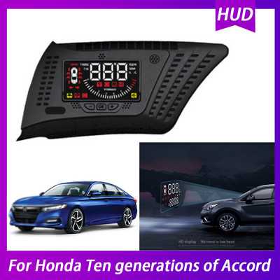 Automobilinis HUD ekranas „Honda“ Dešimt kartų „Accord“ OBD skaitmeninis spidometras Automobilio OBD2 ekrano projektorius ant priekinio stiklo