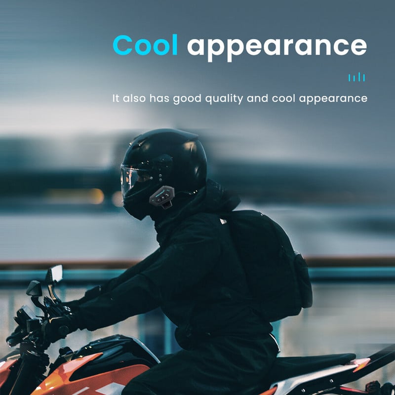BT12 Мотоциклетна каска Слушалки Комплект за разговор със свободни ръце Стерео против смущения Водоустойчив Музикален плейър Високоговорител Безжични слушалки