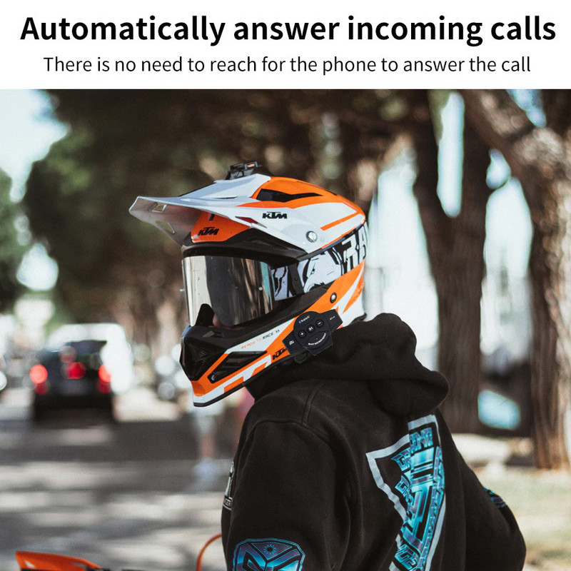 Căști cu cască pentru motocicletă Bluetooth BT10 Căști fără fir pentru călărie Căști cu mâini libere stereo pentru motociclete