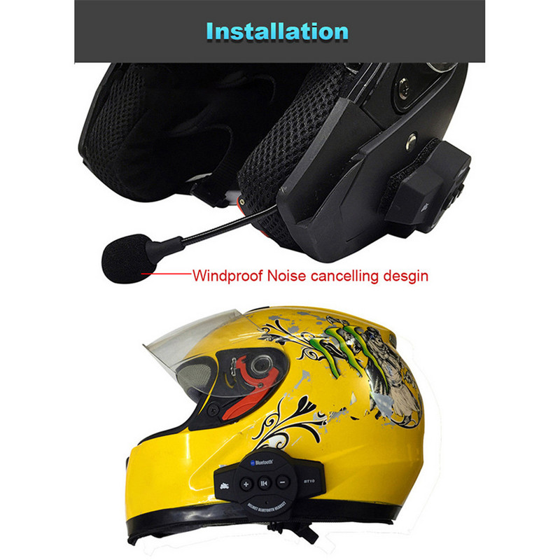 Căști cu cască pentru motocicletă Bluetooth BT10 Căști fără fir pentru călărie Căști cu mâini libere stereo pentru motociclete