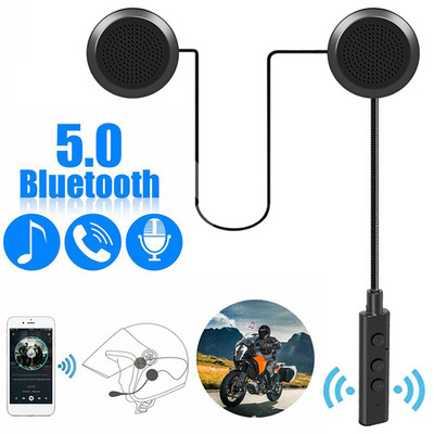 Bluetooth motociklu ķiveres austiņas BT5.0 bezvadu braukšanas austiņas pret traucējumiem motocikla brīvroku slēpošanas austiņas