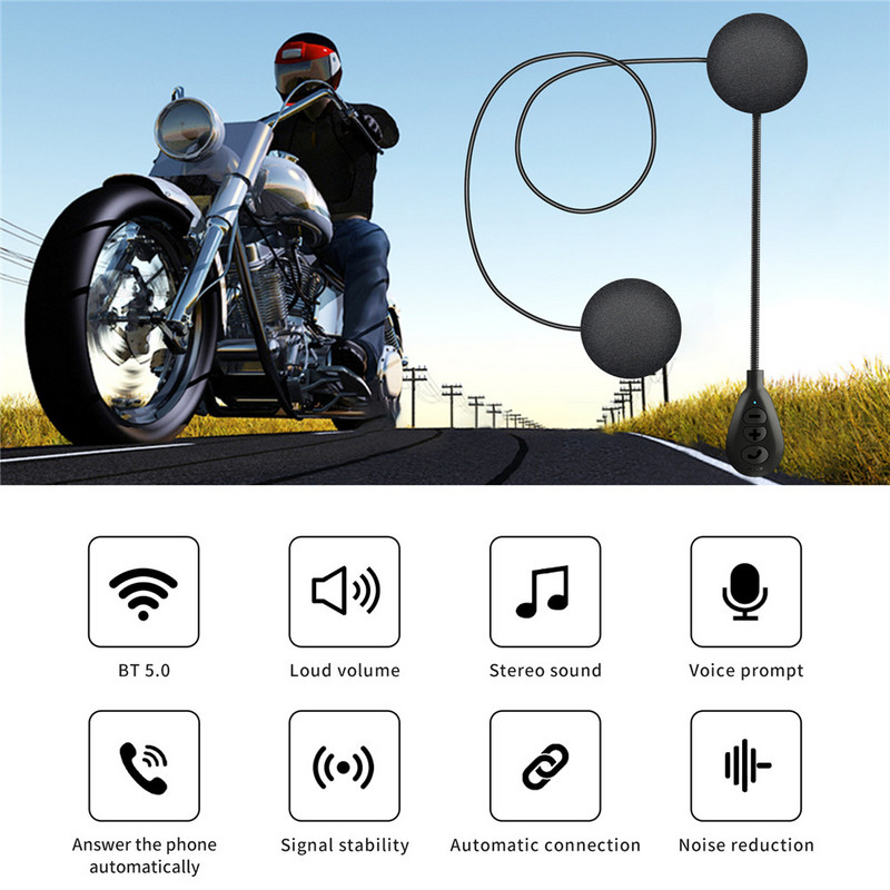 Căști Bluetooth fără fir T6 Cască de reducere a zgomotului Căști cu muzică stereo Căști Răspuns automat la telefon pentru motocicletă