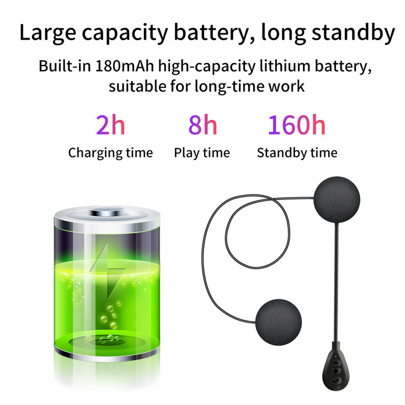 Căști Bluetooth fără fir T6 Cască de reducere a zgomotului Căști cu muzică stereo Căști Răspuns automat la telefon pentru motocicletă