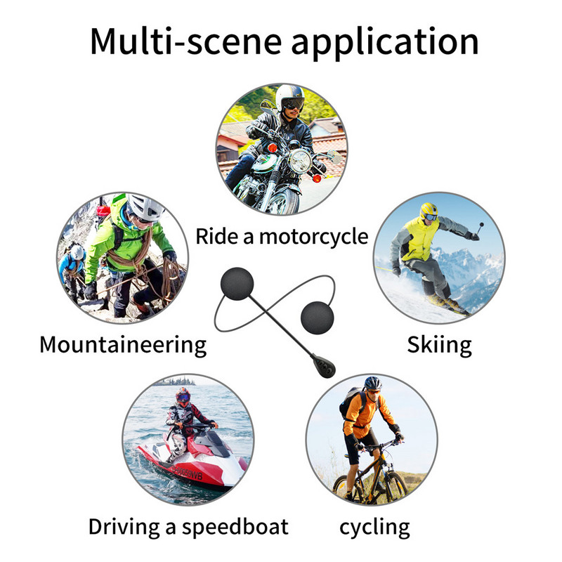 Căști Bluetooth fără fir T6 Cască de reducere a zgomotului Căști cu muzică stereo Căști Răspuns automat la telefon pentru motocicletă