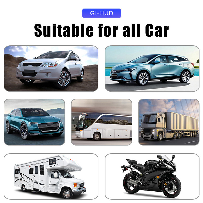 Indicatoare digitale HUD Ghid off-road în aer liber Alarma de supraviteză Vitezometru KM/h Gadget inteligente GPS Afișaj pentru mașină Head Up