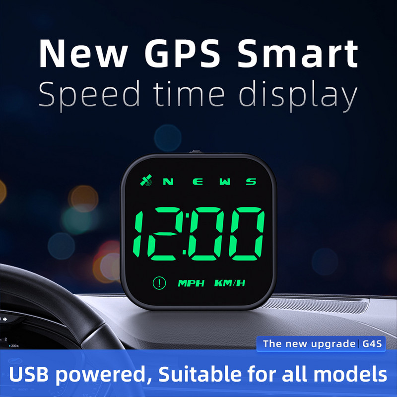 G4S Universal GPS HUD Head Up Display LED Vitezometru automat Memento digital inteligent de alarmă de supraviteză pentru toate mașinile Accesorii auto
