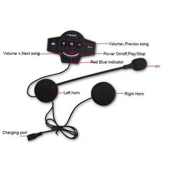 BT10 Bluetooth κράνος μοτοσικλέτας Ακουστικά ασύρματα ακουστικά οδήγησης κατά των παρεμβολών Στερεοφωνικά ακουστικά μοτοσυκλέτας Handsfree