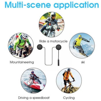 Bluetooth 5.0 Moto Helmet Ακουστικά Ακουστικά Ασύρματο MP3 Music Kit Κλήση Handsfree Player Στερεοφωνικό ηχείο κατά των παρεμβολών P8P6