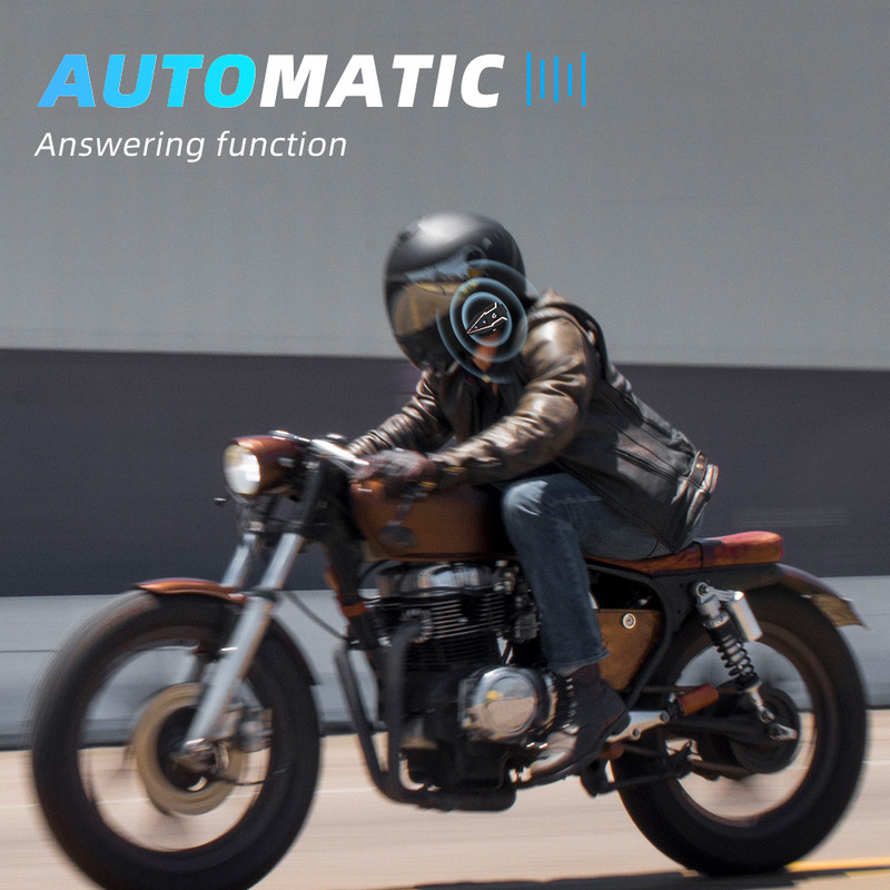Căști pentru cască de motocicletă Bluetooth 5.0 Set de apeluri fără fir Mâini libere Căști stereo anti-interferențe rezistente la apă