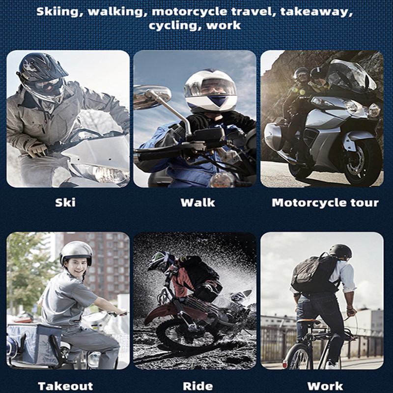 Căști pentru cască de motocicletă Bluetooth 5.0 Set de apeluri fără fir Mâini libere Căști stereo anti-interferențe rezistente la apă