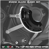 Motorvédő csúszka készlet YAMAHA YZF R3 R25 MT03 MT25 fedőkeret csúszkákhoz ütközésvédő tok állórészvédő YZF-R3 2019-2023