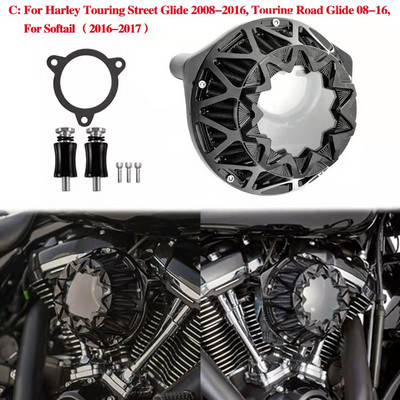 Filtru de admisie pentru filtru de aer CNC Cut Fit pentru Harley Touring Electra Glide Road Glide Street Glide Road King 2004-2022