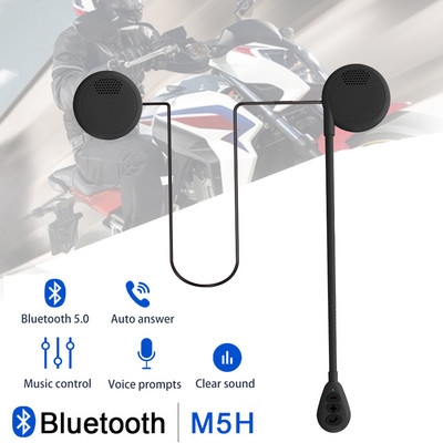 Cască Moto Cască Bluetooth 5.0 Căști ultra-subțiri pentru motociclete Difuzor fără fir Căști Apel Mâini libere Redare muzică