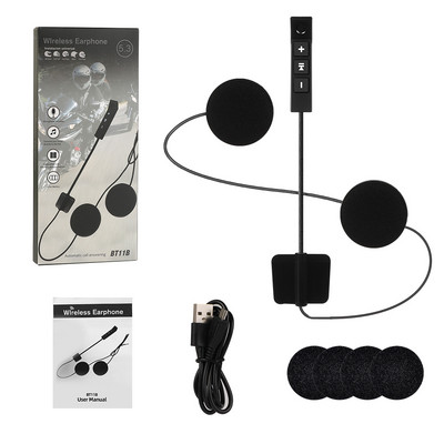 Cască de motocicletă BT11 Plus Cască Bluetooth5.3 fără fir pentru căști stereo Suport răspuns automat Apel Mâini libere Microfon ZW
