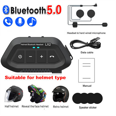 Bluetooth 5.0 motoros sisak fejhallgató 1200mAh vezeték nélküli motoros kihangosító sztereó basszus fülhallgató MP3 hangszóró IP67 vízálló