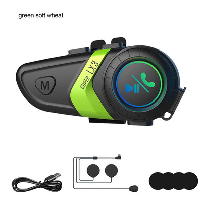 1 buc LX3 Cască de motocicletă Căști Bluetooth Mâini libere cu muzică impermeabilă Cască fără fir Căști Căști luminoase Playe C4V3