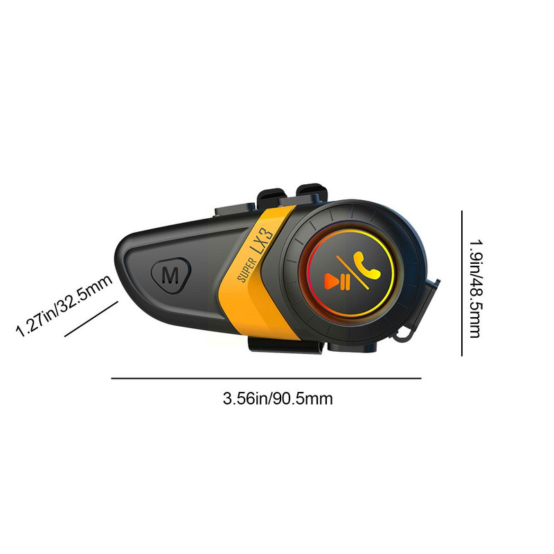1 buc LX3 Cască de motocicletă Căști Bluetooth Mâini libere cu muzică impermeabilă Cască fără fir Căști Căști luminoase Playe C4V3