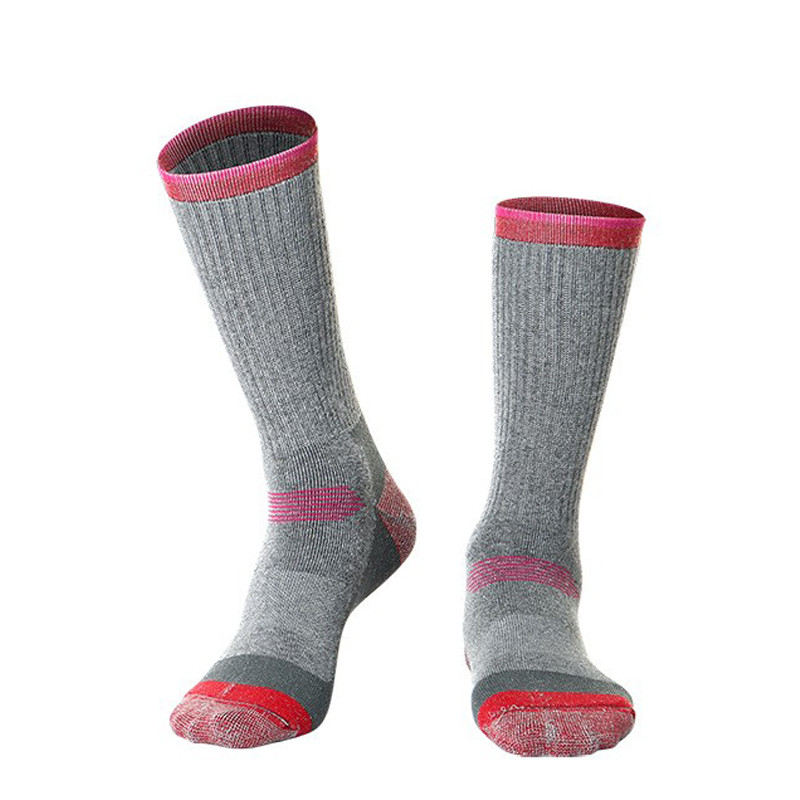 Șosete groase de schi, iarnă, bărbați, femei, lână merinos, șosete termice pentru schi
