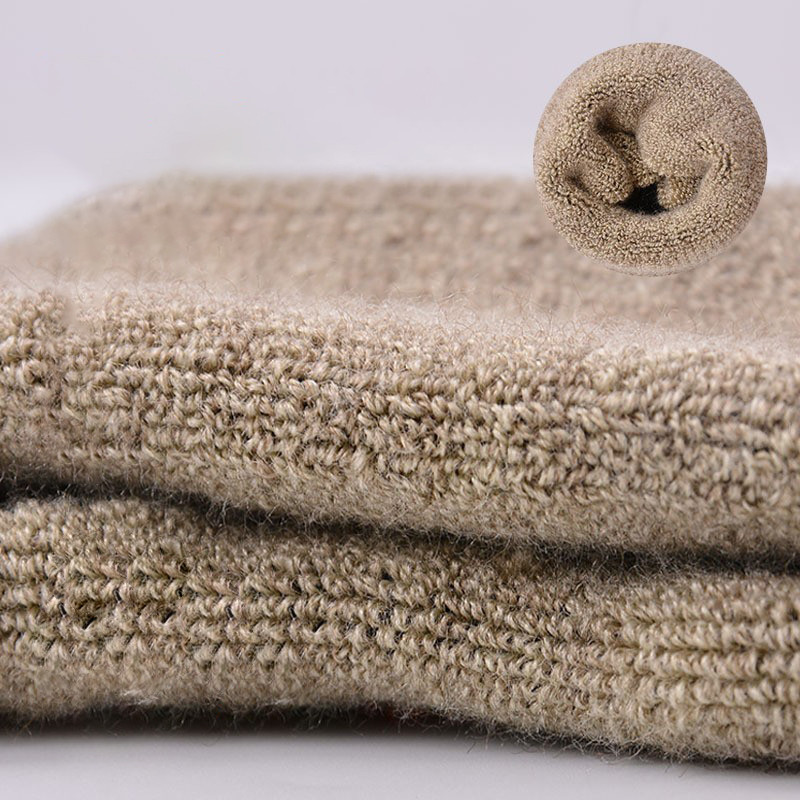 Șosete groase de schi, iarnă, bărbați, femei, lână merinos, șosete termice pentru schi