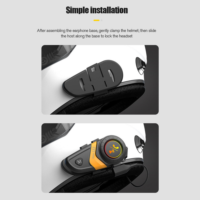 Super LX3 motoros sisak fejhallgató Bluetooth 5.0 fejhallgató vezeték nélküli vízálló IPX6 kihangosító motoros fülhallgatóhoz