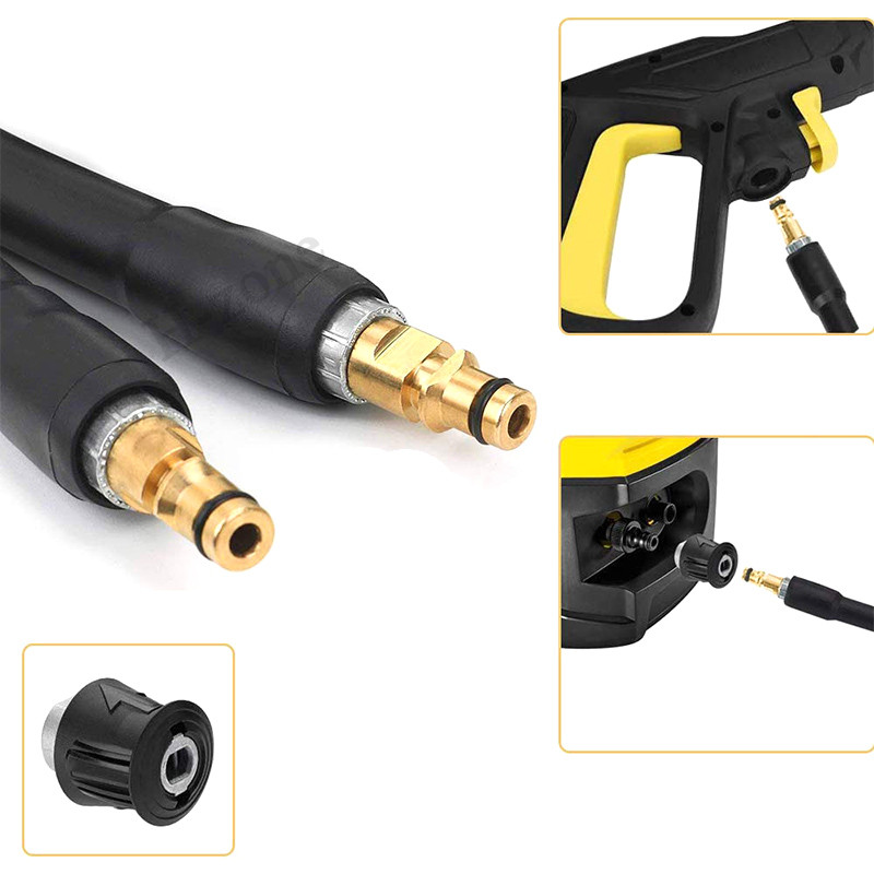 Furtun de pistol pentru mașina de spălat cu înaltă presiune de 5m/10m/15m pentru mașinile de spălat din seria Karcher K2-K7 Furtun dedicat 5800psi rezistent la frig, rezistent la explozie