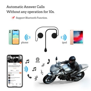 Ακουστικά Moto κράνος Bluetooth 5.0 Ακουστικά μοτοσικλέτας Ασύρματα εξαιρετικά λεπτά ηχεία Ακουστικά handsfree Κλήση MP3 Music Player