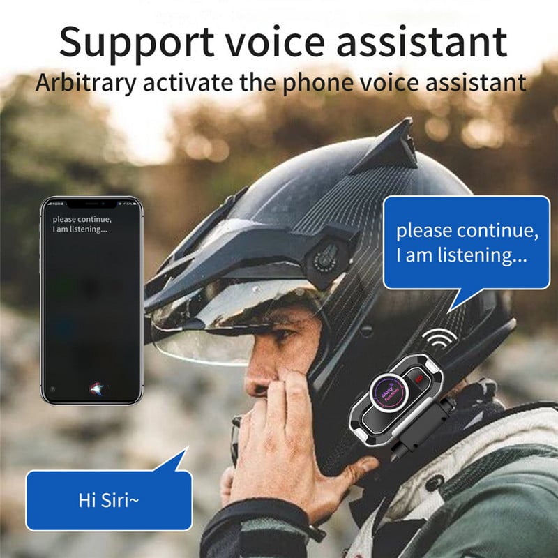 V9 Cască Cască Bluetooth 5.0 Interfon ABS Hands-free Interfon Music Player Cască Interfon Căști pentru motocicletă