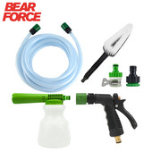 Furtun de grădină Kit pistol cu spălătorie pentru spălarea mașinii Pistol cu pulverizare pentru curățarea mașinii Perie Furtun de apă Kit pistol cu săpun Kit de curățare cu spumă
