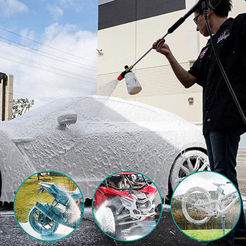 Ρυθμιζόμενο πίδακα πλυντηρίου αυτοκινήτου υψηλής πίεσης Snow Foam Lance 1/4 γρήγορης απελευθέρωσης με ακροφύσια πέντε χρωμάτων για εργαλεία καθαρισμού Karcher