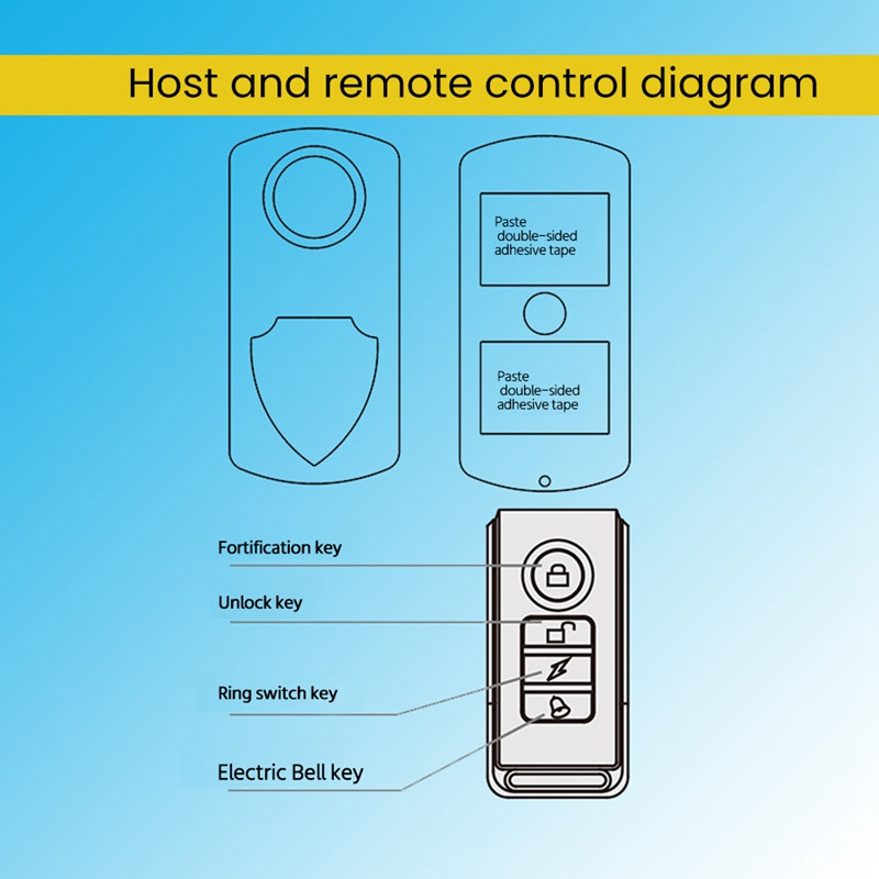 Impermeabil Motocicletă Bicicletă electrică Securitate Telecomandă fără fir anti-pierdere + Kit sistem de alarmă cu detector de vibrații
