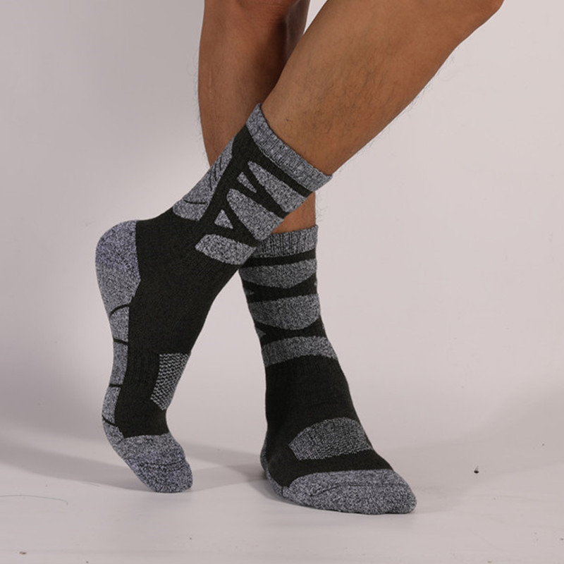 Žiemos vyriškos šiltos slidinėjimo kojinės pagalvėlės medvilninės įgulos lauko sportinės vaikščiojimo žygio kojinės Storesnės šiluminės kojinės