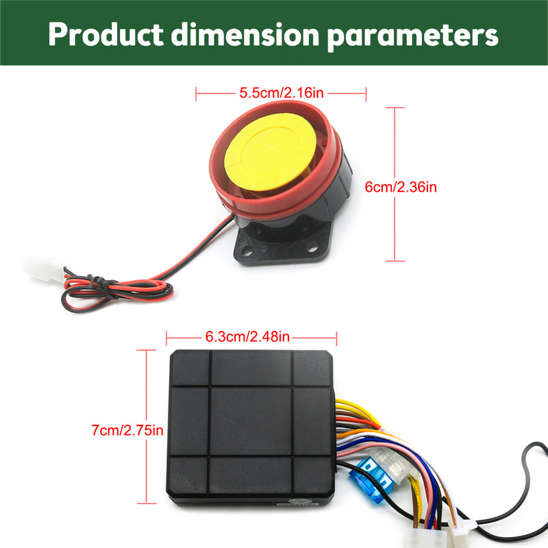 Išmanaus valdymo motociklo signalizacijos nuotolinio paleidimo beraktė mobilioji APP valdymo sistema Elektrinio variklio užrakto motociklo signalizacijos sirena