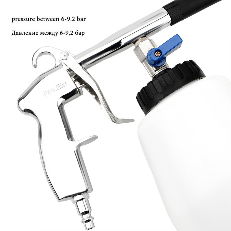 1L 6-9,2 Bar Automobilio vidaus ir išorės gilaus valymo įrankis aukšto slėgio ploviklis 3 tipų EU/JP/US automobilių valymo putų įrankis, nešiojamas