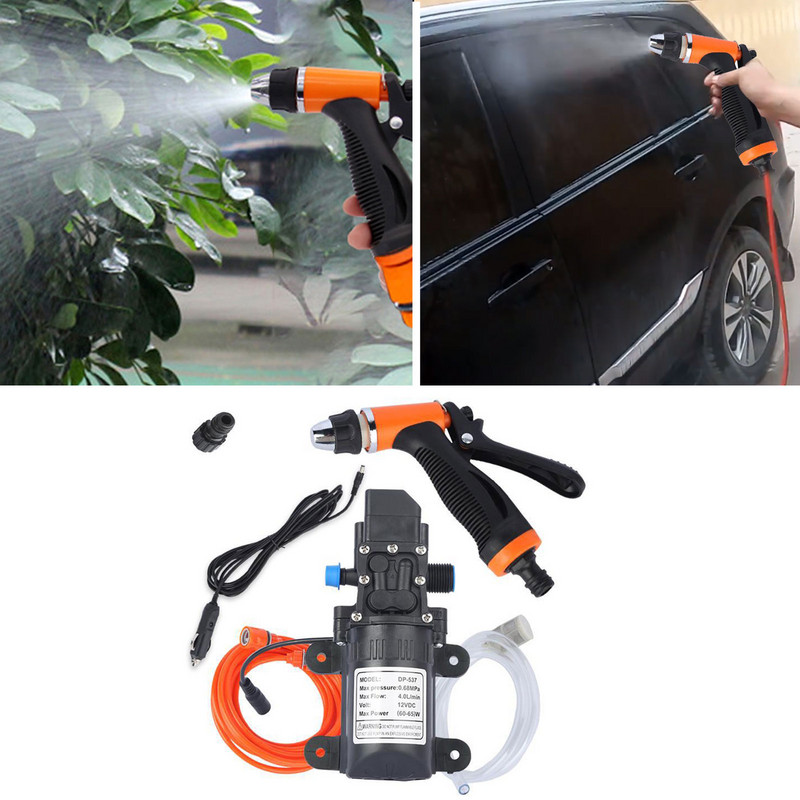 Spălătorie auto 12 V Pompă pentru pistol Mașină de spălat auto Curățător de înaltă presiune Îngrijire mașină Mașină de spălat rufe portabilă Dispozitiv de curățare electrică
