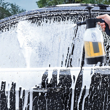 2L Hand Pump Foam Sprayer Hand Pneumatic Foam Cannon Snow Foam Car Wash Spray Bottle Car Cleaning window Car for Car Home Washing