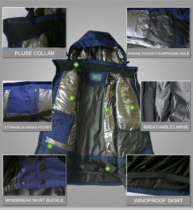 Jachetă de schi în aer liber 2021 pentru bărbați, iarnă, impermeabilă, rezistentă la vânt, îmbrăcăminte pentru zăpadă, caldă, pentru bărbați, marcă de schi și snowboard