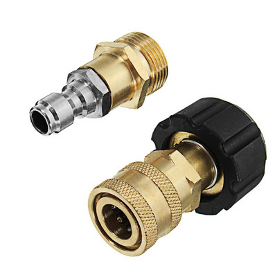 Magasnyomású mosó adapter készlet M22 - 1/4 hüvelykes gyorscsatlakozó készlet, M22 14 mm - 1/4 hüvelykes gyorscsatlakozó készlet