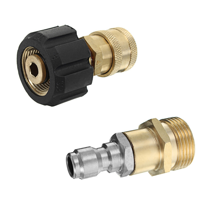 Magasnyomású mosó adapter készlet M22 - 1/4 hüvelykes gyorscsatlakozó készlet, M22 14 mm - 1/4 hüvelykes gyorscsatlakozó készlet