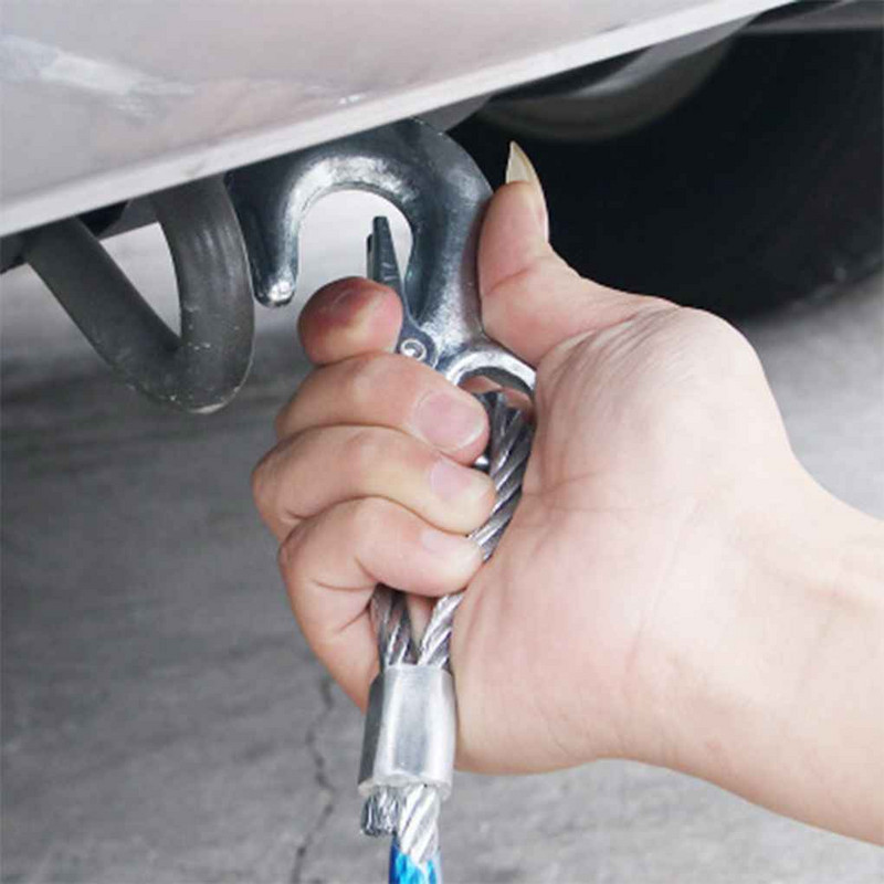 Mașină Vehicul Camion care trage frânghie de auto-salvare robustă frânghie de remorcare cârlig puternic remorcă cablu de remorcare 4 m 5 tone