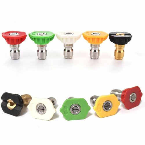 5 bucăți duză de spălat cu pulverizare de înaltă presiune pentru curățarea pistolului de apă cu conexiune rapidă mașină de spălat mașină duză de pulverizare dimensiune orificiu instrumente de spălat