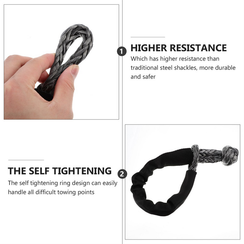 Cătuș Frânghie Cureaua Troliu Recuperare Curele de remorcare Nailon sintetic Protecție de remorcare Arboresc Cablu mașină Conector de smuls pentru vehicul Cârlig Greu