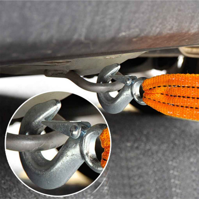 Mașină Vehicul Camion care trage frânghie de autosalvare de rezistență curea frânghie de remorcare centură cârlig puternic remorcă cablu de remorcare 3 m 3 tone